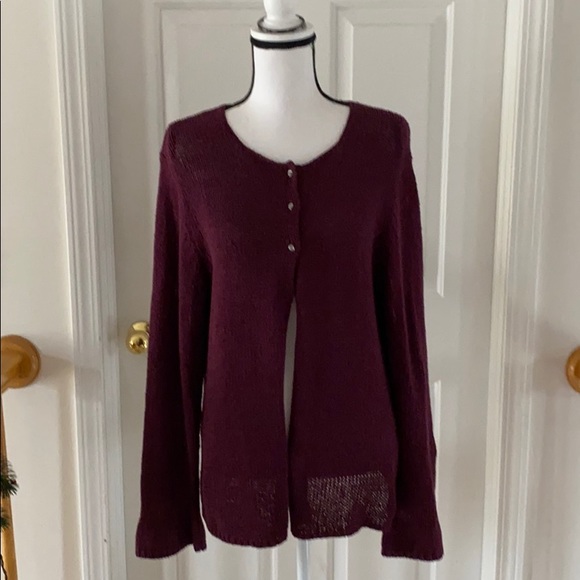 J. Jill Sweaters - 05:11  - J.Jill   Silk & Cotton 1/2 button down Cardigan
